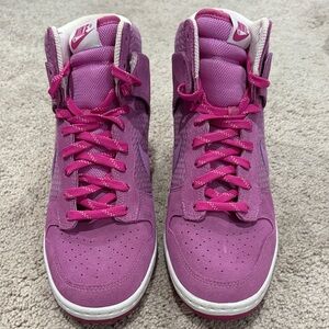 Nike Dunk Sky Hi Essential Women's Fuchsia High-Top Wedge Sneakers